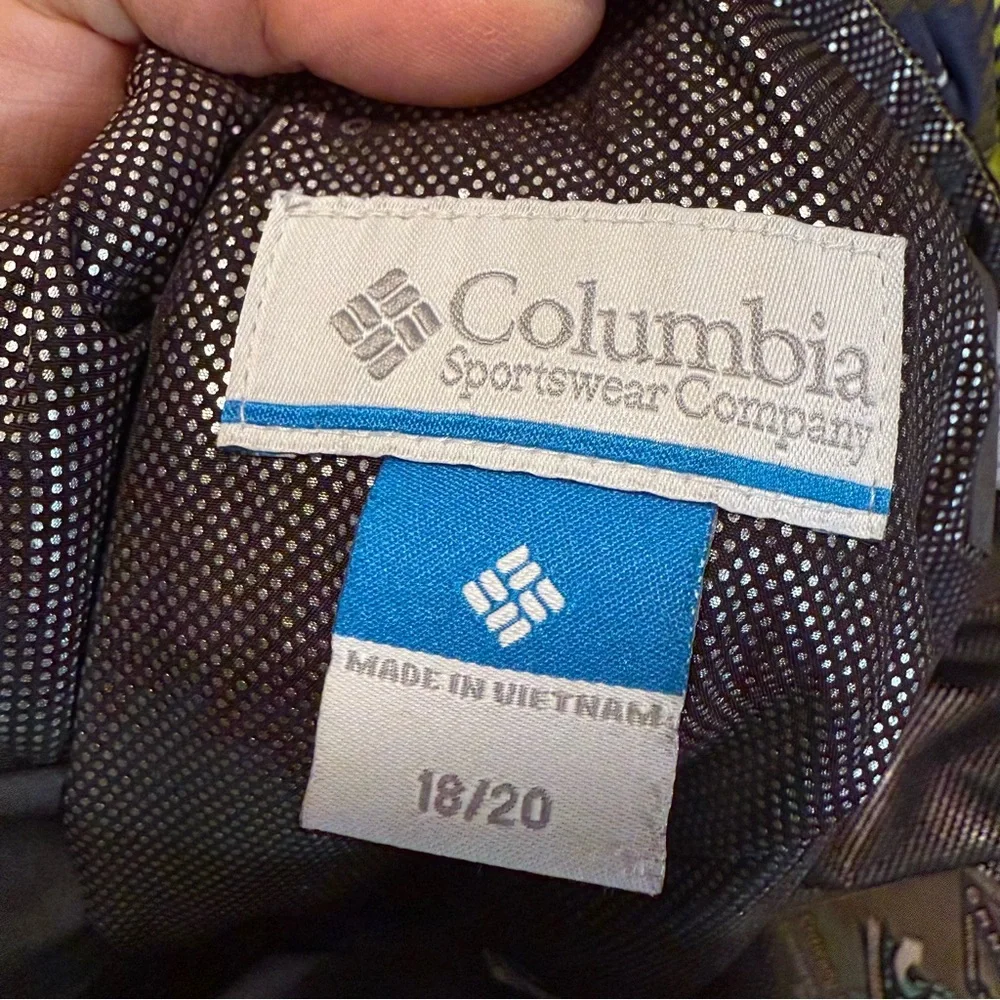Boys‎ Columbia Omni-Heat Snow Pants Ski Snowboard Green Black Plaid Winter 18/20